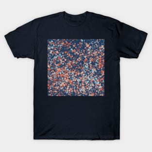 Splatter Abstract Blues and Oranges 1 T-Shirt